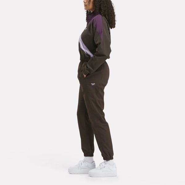 Reebok Cl Fr Track Pant [100205910] 女 長褲 運動 側袋 寬鬆 經典 深咖啡