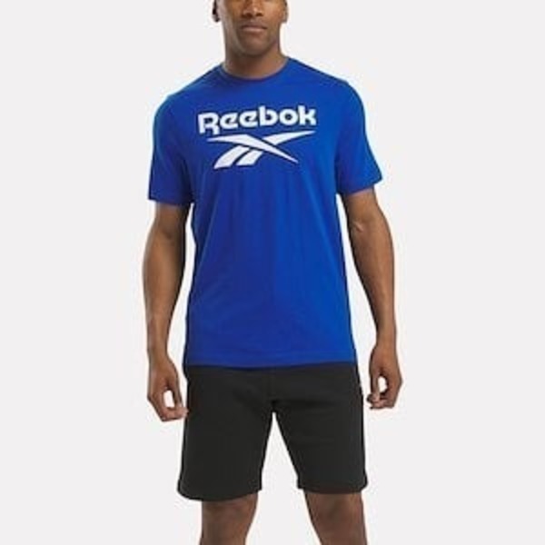 Reebok Identity Big Logo Tee [100206029]男 T恤 柔軟 短袖上衣 舒適 藍