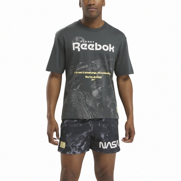 Reebok X Nasa Moon Tee [100207587] 男 T恤 運動 休閒 灰黑