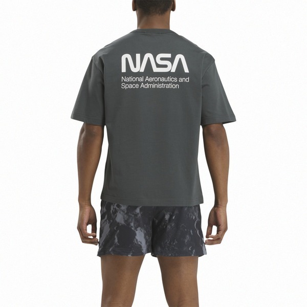 Reebok X Nasa Moon Tee [100207587] 男 T恤 運動 休閒 灰黑