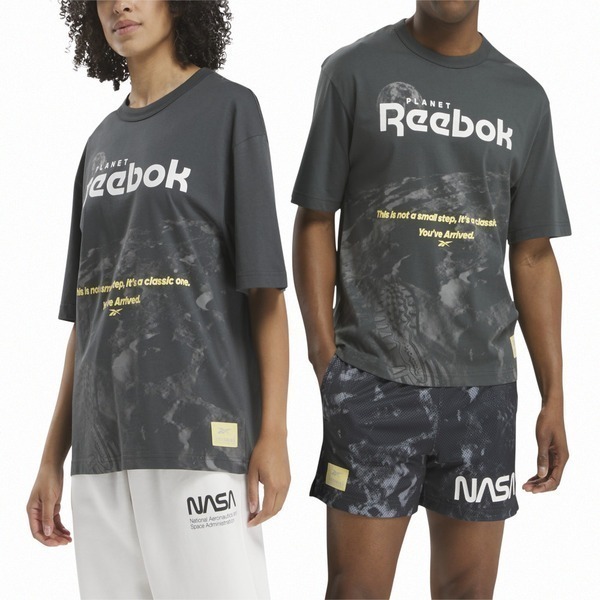 Reebok X Nasa Moon Tee [100207587] 男 T恤 運動 休閒 灰黑