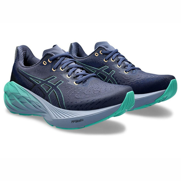 Asics Novablast 4 D [1012B704-401] 女 慢跑鞋 寬楦 運動 路跑 彈力 穩定 深藍