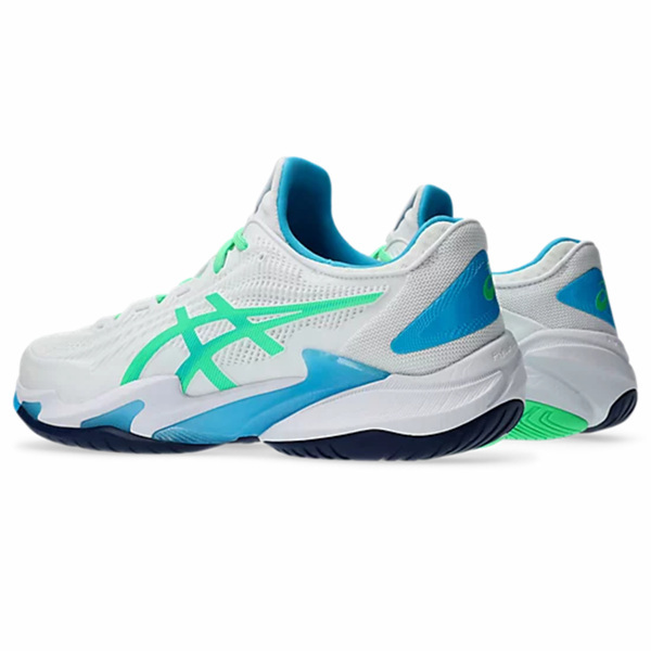 Asics Court Ff 3 [1041A370-103] 男 網球鞋 抗扭 緩衝 側滑穩定 襪套式 白 綠藍