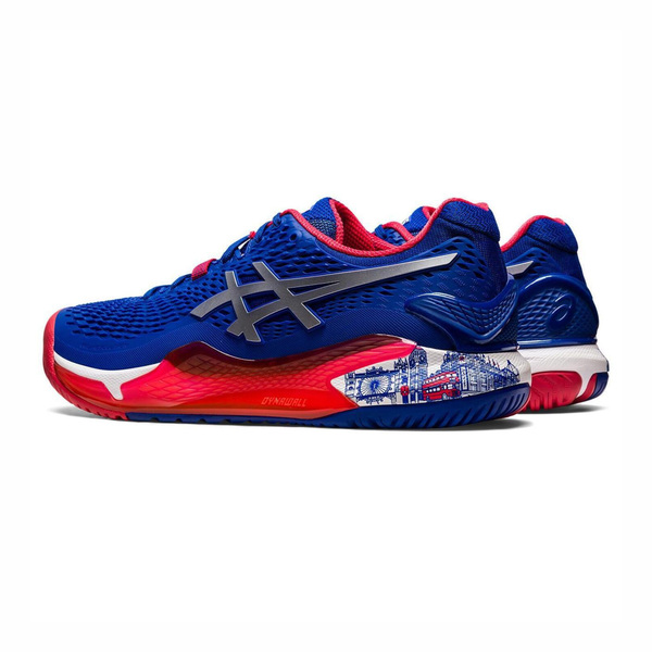 Asics GEL-Resolution 9 [1041A443-400] 男 網球鞋 比賽 耐磨 倫敦系列 藍紅 0S