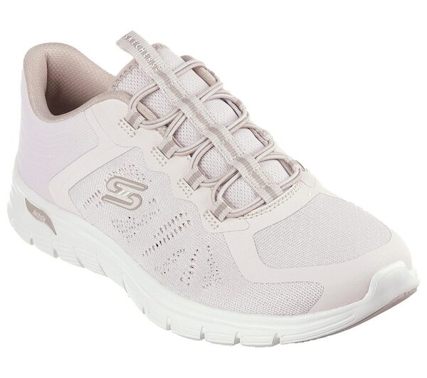 Skechers Arch Fit Vista [104384NAT] 女 健走鞋 休閒鞋 避震 輕量 支撐 米白