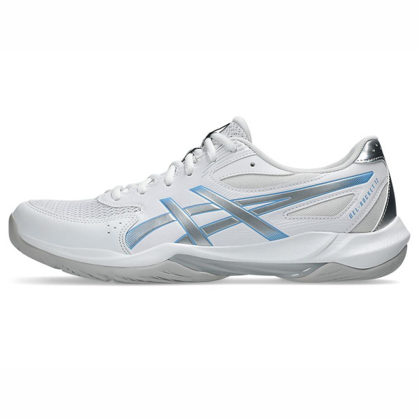 Asics 亞瑟士 GEL-Rocket 12 [1071A116-104] 男 排球鞋 羽球鞋 穩定 回彈 白 銀藍