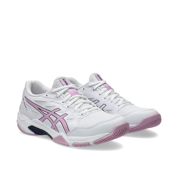 Asics Gel-rocket 11 [1072A093-105] 女 排球鞋 羽球鞋 穩定 包覆 回彈 白 粉紅