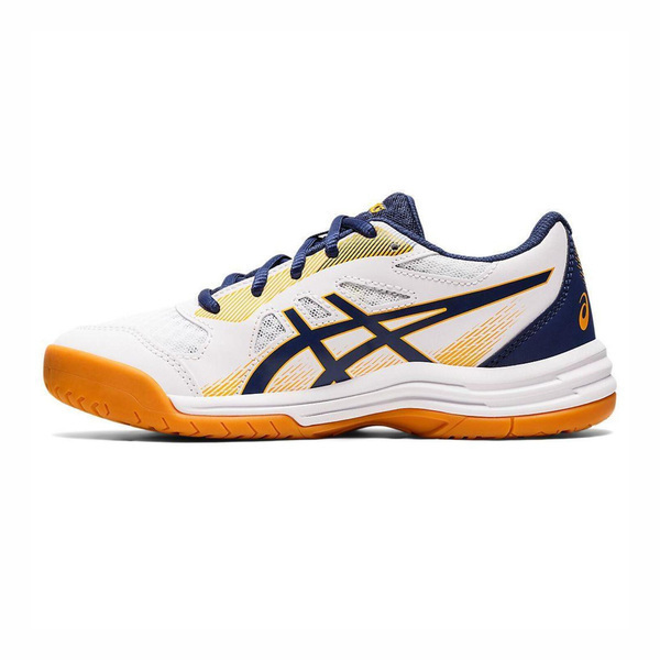 博客來 Asics Upcourt 5 Gs 1074a039 100 大童 排球鞋 入門款 室內 運動 亞瑟士 白 深藍