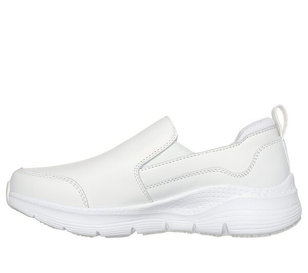 Skechers Arch Fit SR [108190WHT] 女 工作鞋 套入式 足弓支撐 防滑大底 護士鞋 白