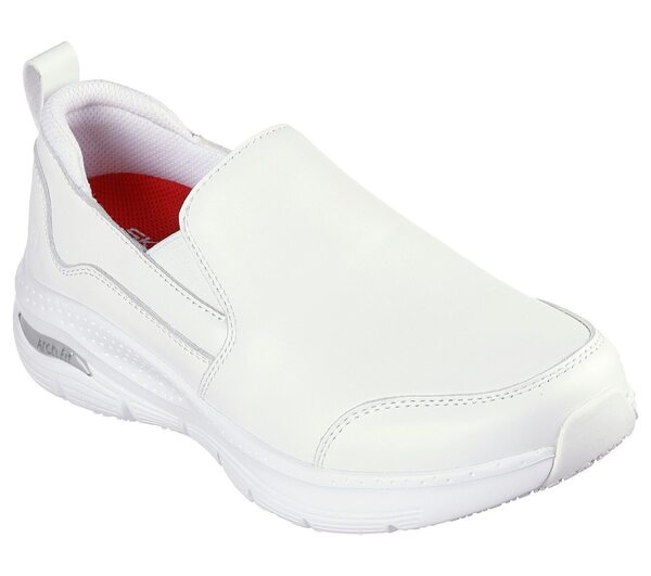 Skechers Arch Fit SR [108190WHT] 女 工作鞋 套入式 足弓支撐 防滑大底 護士鞋 白