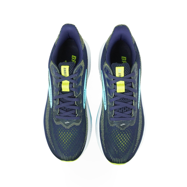 Brooks Ghost 17 [1104422E414] Men Running Shoes Peacoat/Lime  display picture 1