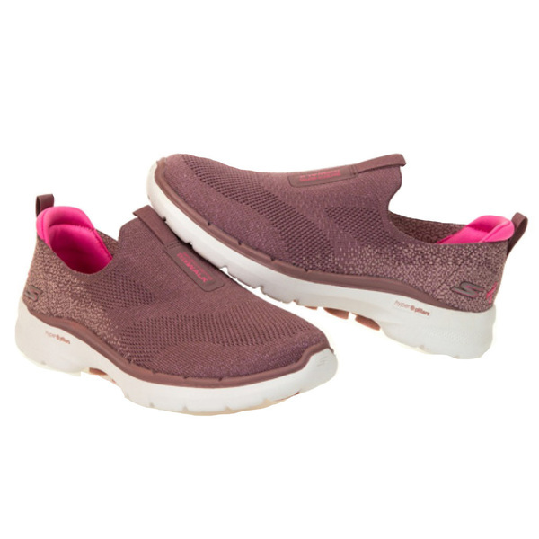 Skechers Go Walk 6 BCA [124552WROS] 女 健走鞋 粉紅絲帶限定款 寬楦 機能 玫瑰粉