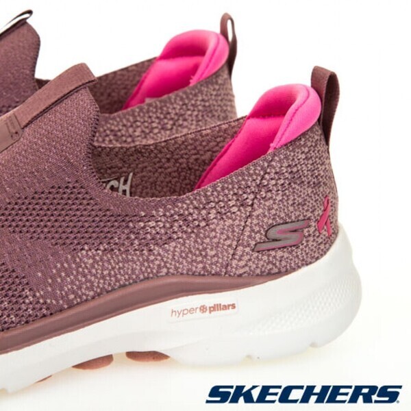 Skechers Go Walk 6 BCA [124552WROS] 女 健走鞋 粉紅絲帶限定款 寬楦 機能 玫瑰粉