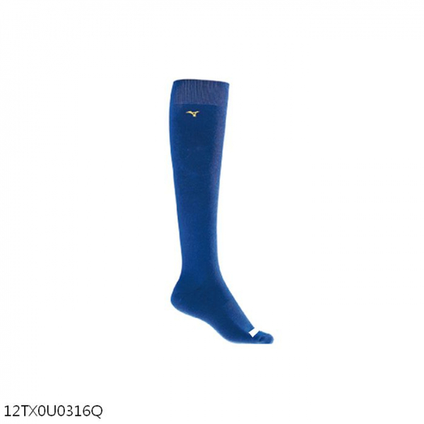 Mizuno Sock [12TX0U0316Q] 長統襪 棒壘襪 少年 背號窗 毛巾底 耐磨 運動 20-23cm 藍
