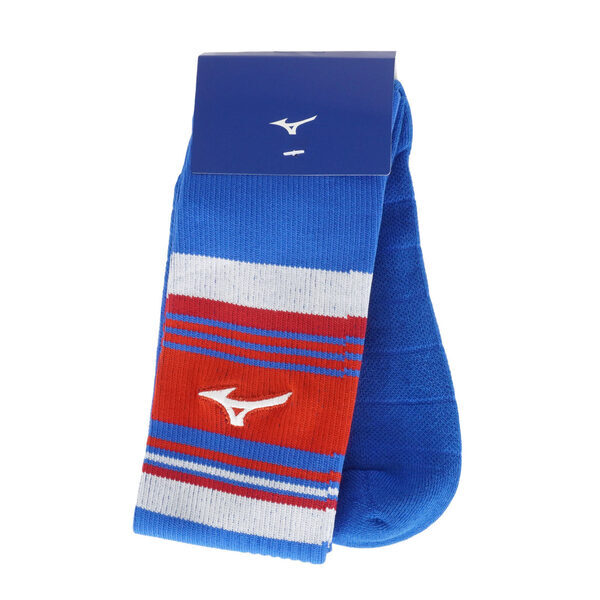 Mizuno Socks [12TX1U2216Q] 棒壘襪 長筒襪 背號窗 毛巾底 90度腳跟 耐磨 運動 訓練 藍紅