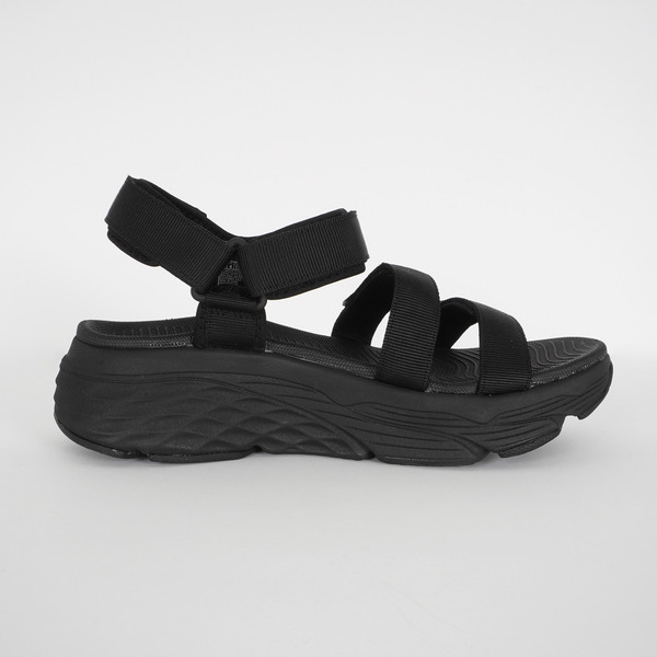 Skechers Max Cushioning Sandal [140218BBK] 女鞋 運動涼鞋 厚底 避震緩衝 黑