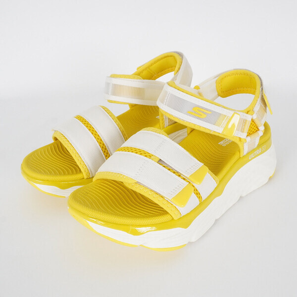 Skechers Max Cushioning Sandal [140424WYL] 女 涼鞋 休閒 舒適 增高 杏黃