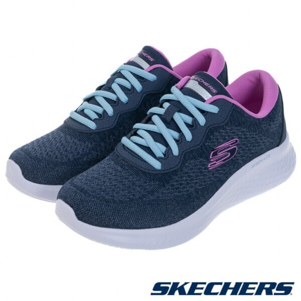 Skechers Skech-Lite Pro [150045WNVPK] 女 休閒鞋 運動 步行 寬楦 舒適 深藍 粉