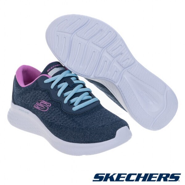 Skechers Skech-Lite Pro [150045WNVPK] 女 休閒鞋 運動 步行 寬楦 舒適 深藍 粉