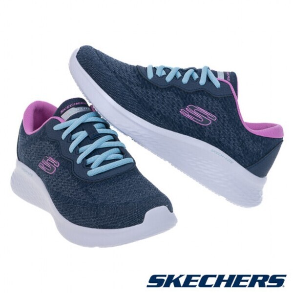 Skechers Skech-Lite Pro [150045WNVPK] 女 休閒鞋 運動 步行 寬楦 舒適 深藍 粉