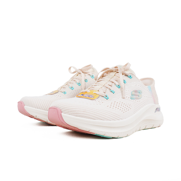 Skechers Arch Fit 2.0 [150066WNTPK] 女 休閒鞋 運動鞋 寬楦 厚底 套入式 瞬穿 粉