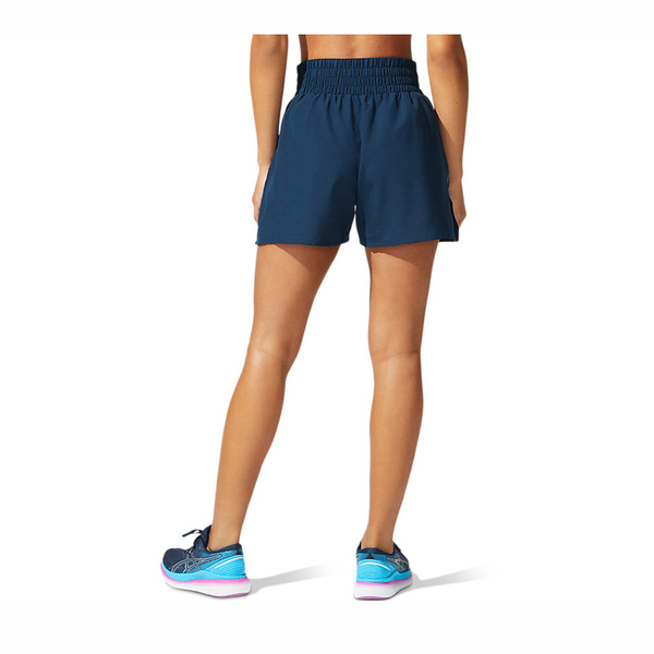 Asics [2012B909-401] 女 短褲 海外版 平織 高腰 輕巧 反光 運動 慢跑 休閒 亞瑟士 藍