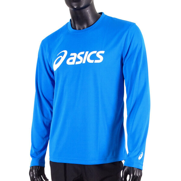 Asics T-Shirts [2033B129-401] 男 長袖 T恤 運動 透氣 排汗 吸濕 快乾 抗UV 水藍