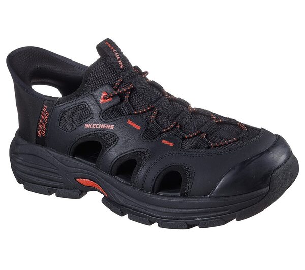 Skechers 思克威爾 Fairport [205475BLK] 男 休閒 涼鞋 寬楦 拖鞋 黑 