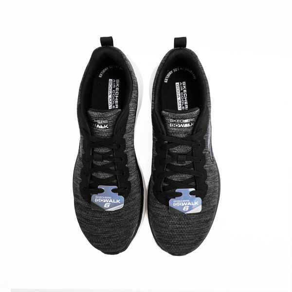 Skechers Go Walk 6 [216274BKBL] 男 健走鞋 運動 休閒 步行 避震 穩定 支撐 黑 藍