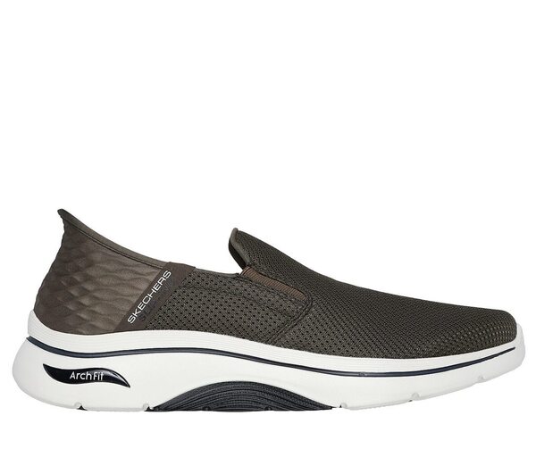 Skechers Go Walk Arch Fit 2.0 [216600OLV] 男 健走鞋 運動休閒 舒適 瞬穿 棕