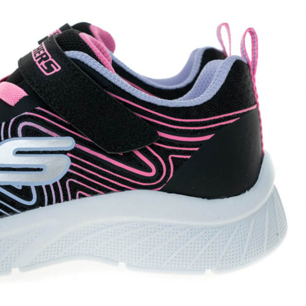 Skechers Microspec Plus [303535LBKMT] 中大童 女童 休閒鞋 魔鬼氈 舒適 黑彩