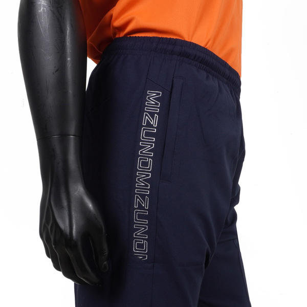 Mizuno [32TBA05413] 男 短褲 平織 運動褲 休閒 舒適 抗紫外線 拉鍊口袋 藍