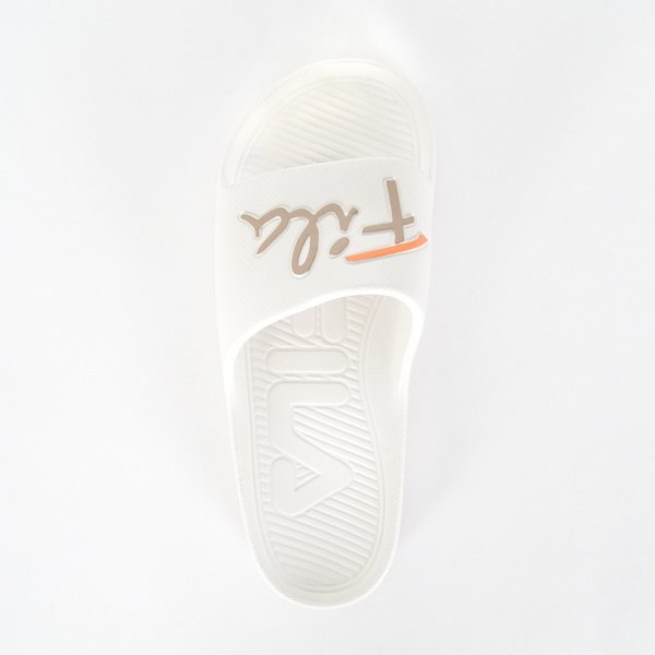 Fila Sleek Slide [4-S326U-117] 男女鞋 運動 涼鞋 拖鞋 休閒 舒適 輕量 防水 白金
