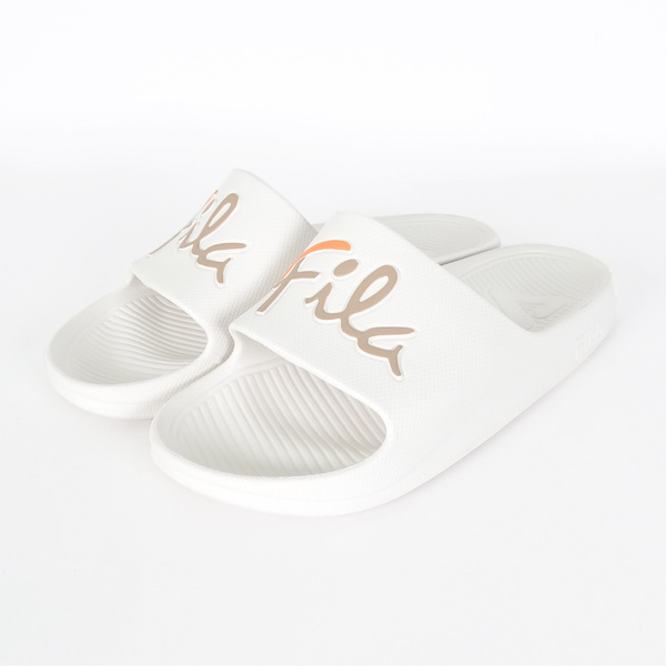 Fila Sleek Slide [4-S326U-117] 男女鞋 運動 涼鞋 拖鞋 休閒 舒適 輕量 防水 白金