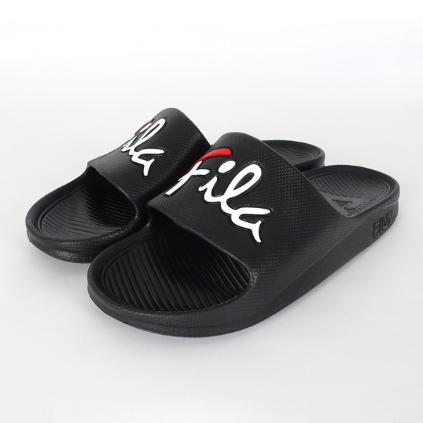 Fila Sleek Slide 2 [4-S326W-001] 男女 涼鞋 拖鞋 休閒 防水 草寫 舒適 輕便 黑