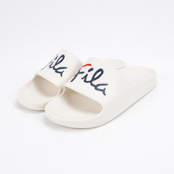 Fila Sleek Slide 2 [4-S326W-113] 男女 涼鞋 拖鞋 休閒 防水 草寫 舒適 米藍