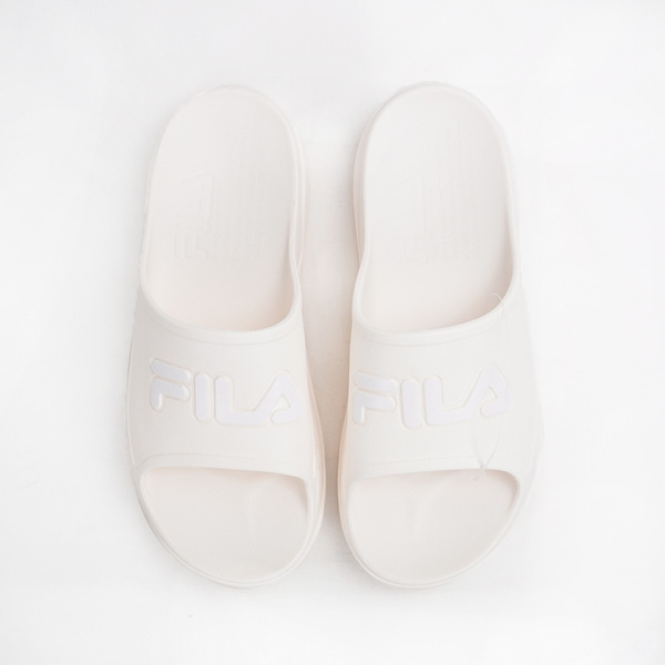 Fila Plumpy Slide [4-S334W-771] 男女 拖鞋 舒適 休閒 游泳 戲水 雨天 居家 情侶 米