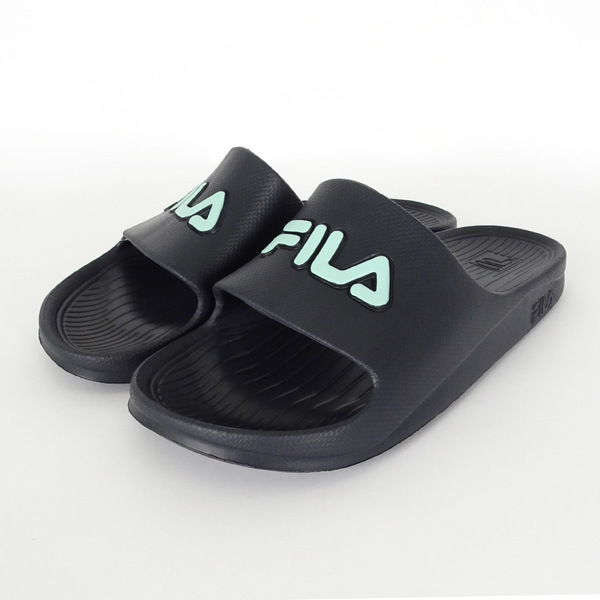 Fila Sleek Slide 1 [4-S355W-003] 男女 拖鞋 涼拖鞋 經典 休閒 防水 輕量 簡約 黑藍