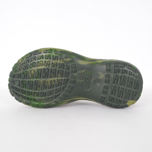 Skechers Koolers - Swurlz [400063LCAMO] 中童鞋 運動 拖鞋 涼鞋 防水 綠 灰