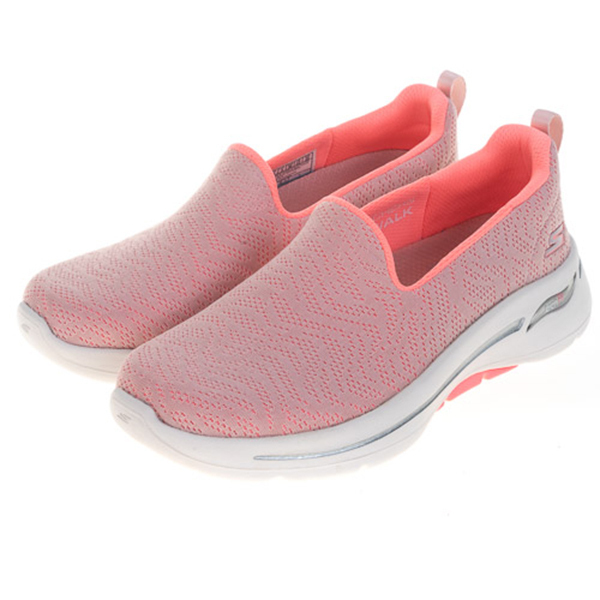 Skechers Go Walk Arch Fit Bca [896263WLTPK] 女 健走鞋 休閒 寬楦 緩震 粉