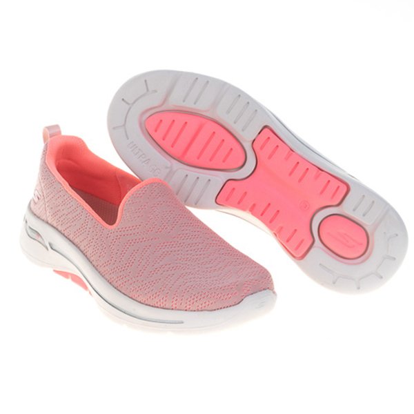 Skechers Go Walk Arch Fit Bca [896263WLTPK] 女 健走鞋 休閒 寬楦 緩震 粉