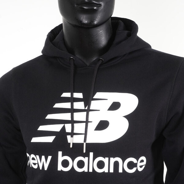 New Balance [AMT83528BK] 男 連帽上衣 經典LOGO 休閒 刷毛 保暖 舒適 穿搭 紐巴倫 黑