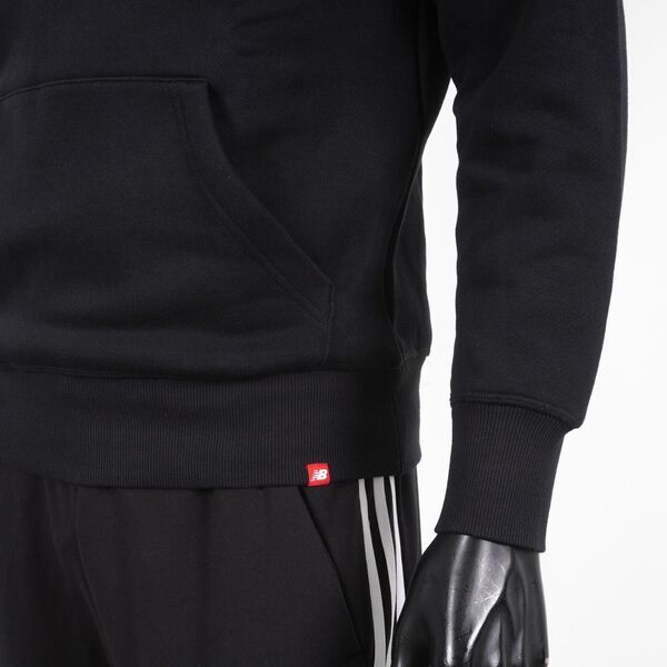 New Balance [AMT83528BK] 男 連帽上衣 經典LOGO 休閒 刷毛 保暖 舒適 穿搭 紐巴倫 黑