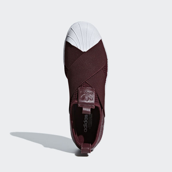 adidas superstar slip on maroon