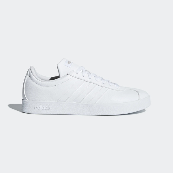 Adidas VL Court 2.0 [B42314] Women Casual Shoes White/Cyber Metallic | eBay