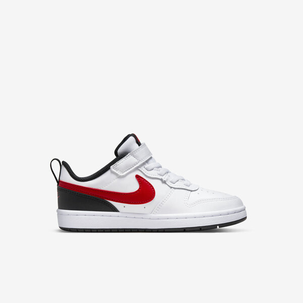 Nike Court Borough Low 2 PSV [BQ5451-110] 中童 休閒鞋 運動 皮革 穿搭 白紅