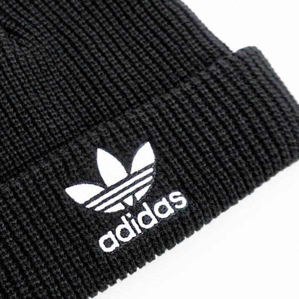 Adidas Pom Pom Beanie [D98942] 毛帽 經典 休閒 刺繡 LOGO 針織 保暖 舒適 黑 白