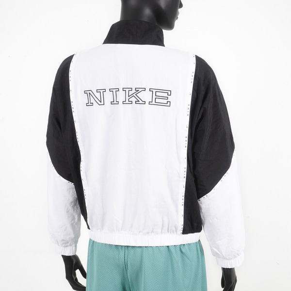 Nike NSW JKT WVN Piping NFS [DB3910-100] 女 外套 夾克 休閒 防風 梭織 白黑