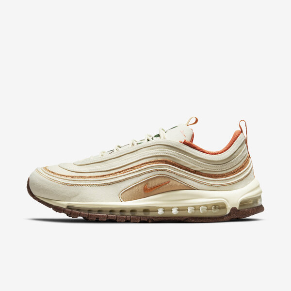 Nike Air Max 97 Se [DC3986-100] 男鞋 運動 休閒 氣墊 植物刺繡 避震 帆布 米白 26.5cm 米/棕