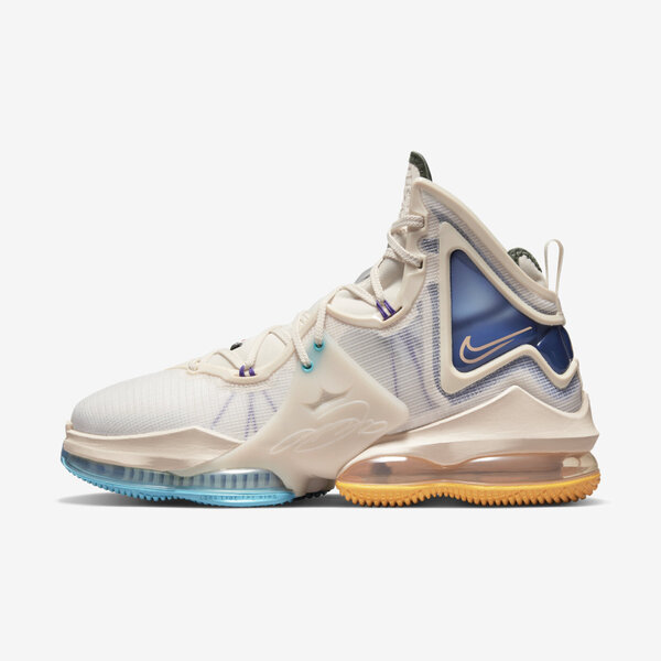 Nike LeBron 19 XIX EP [DC9341-200] 男 籃球鞋 運動 詹姆斯 氣墊 穩固 包覆 米白 28cm 米/藍